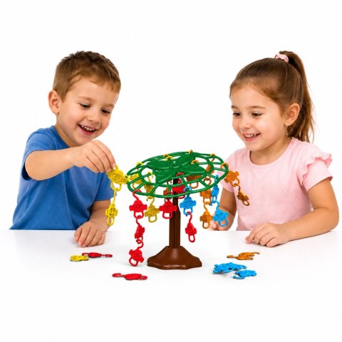 LEAN Toys Gra Zręcznościowa Rodzinna Balansujące Spadające Małpki Drzewko