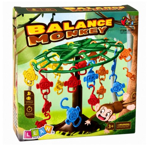 LEAN Toys Gra Zręcznościowa Rodzinna Balansujące Spadające Małpki Drzewko