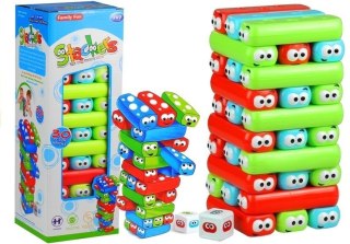 LEAN Toys Gra Zręcznościowa Wieża z Klockami Robakami