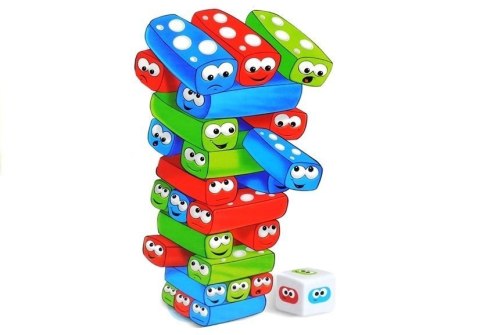 LEAN Toys Gra Zręcznościowa Wieża z Klockami Robakami
