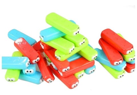LEAN Toys Gra Zręcznościowa Wieża z Klockami Robakami