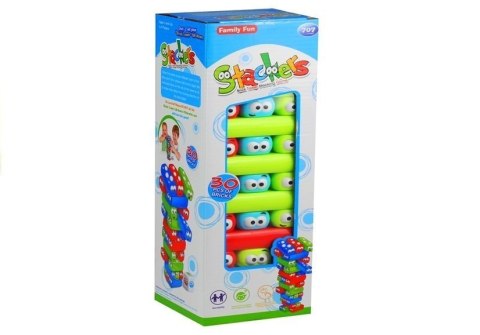 LEAN Toys Gra Zręcznościowa Wieża z Klockami Robakami
