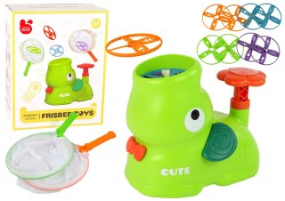 LEAN Toys Gra Zręcznościowa Złap Frisbee Słoń Katapulta Zielony