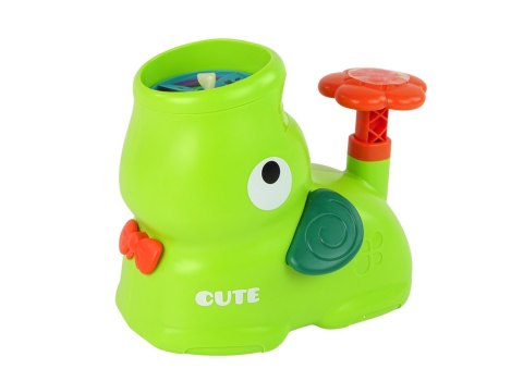 LEAN Toys Gra Zręcznościowa Złap Frisbee Słoń Katapulta Zielony