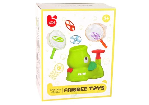 LEAN Toys Gra Zręcznościowa Złap Frisbee Słoń Katapulta Zielony