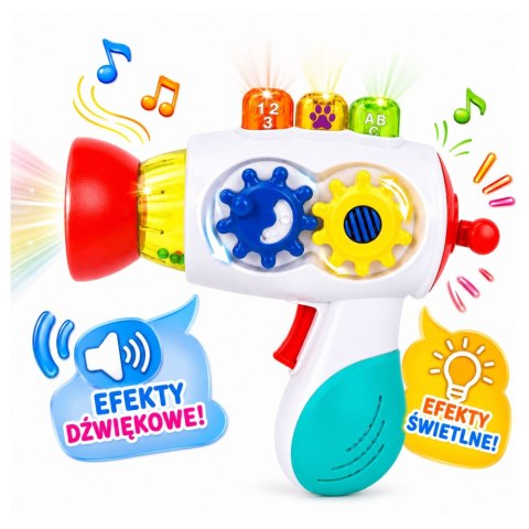 LEAN Toys Interaktywna Suszarka Dla Malucha Światła Dźwięki Koła Zębate Kuleczki