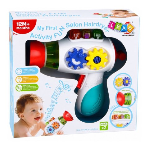 LEAN Toys Interaktywna Suszarka Dla Malucha Światła Dźwięki Koła Zębate Kuleczki