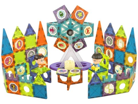 LEAN Toys Klocki Magnetyczne Budowle 3D Diabelski Młyn 155 Elementów