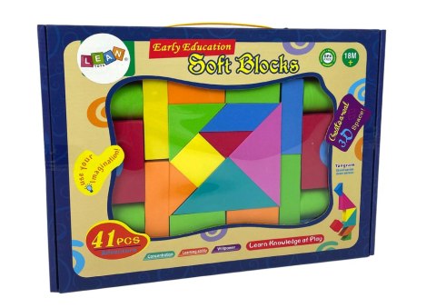 LEAN Toys Klocki Piankowe Konstrukcyjne 41 Elementów Dla Dzieci