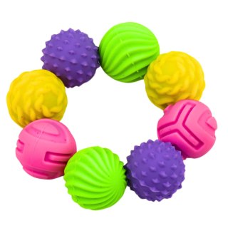 LEAN Toys Magnetyczne Silikonowe Piłki Antystresowe W Etui Kolorowe 2,5 cm 8 el.