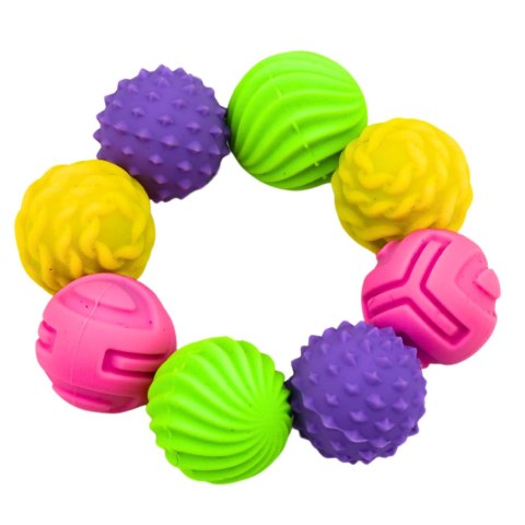 LEAN Toys Magnetyczne Silikonowe Piłki Antystresowe W Etui Kolorowe 2,5 cm 8 el.