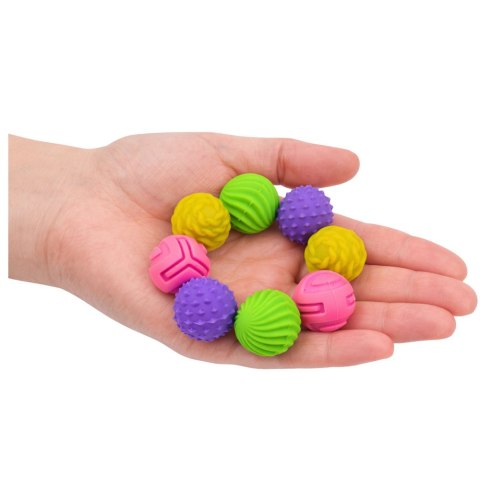 LEAN Toys Magnetyczne Silikonowe Piłki Antystresowe W Etui Kolorowe 2,5 cm 8 el.