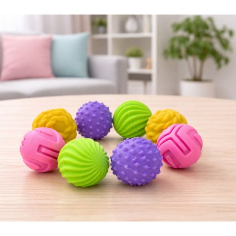 LEAN Toys Magnetyczne Silikonowe Piłki Antystresowe W Etui Kolorowe 2,5 cm 8 el.