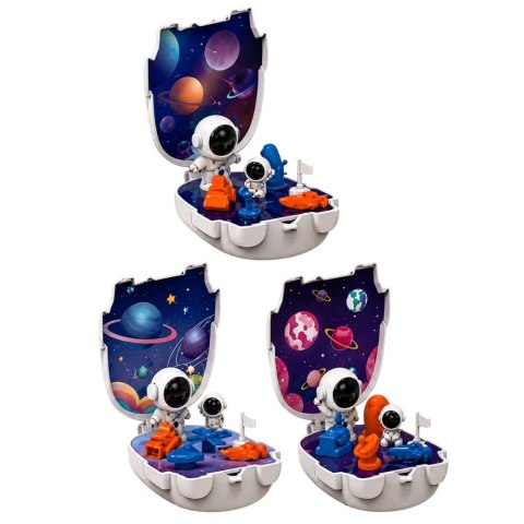 LEAN Toys Mini Baza Figurki Kosmonauta Zestaw Kosmiczny Planety Space Mini World