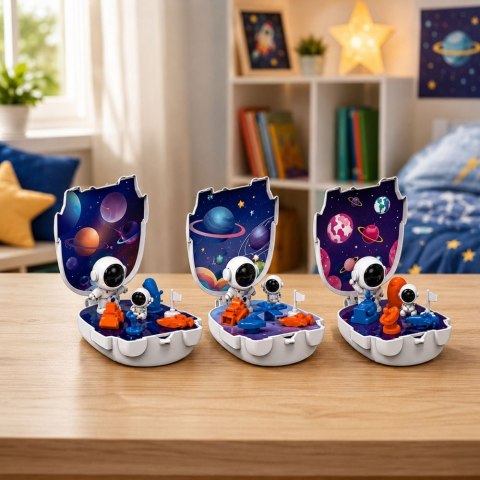 LEAN Toys Mini Baza Figurki Kosmonauta Zestaw Kosmiczny Planety Space Mini World