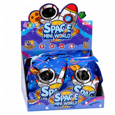 LEAN Toys Mini Baza Figurki Kosmonauta Zestaw Kosmiczny Planety Space Mini World