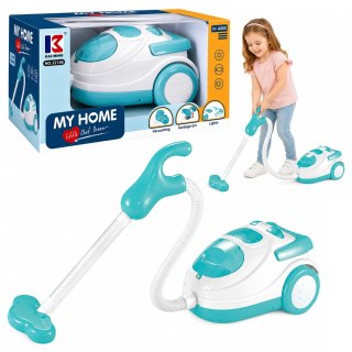 LEAN Toys Odkurzacz Na Baterie Niebieski Kulki Styropianowe Dźwięk