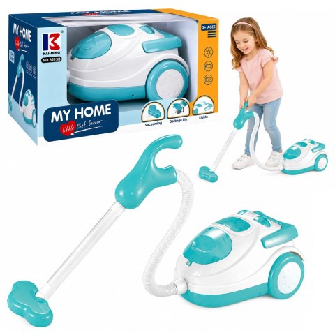 LEAN Toys Odkurzacz Na Baterie Niebieski Kulki Styropianowe Dźwięk