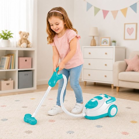 LEAN Toys Odkurzacz Na Baterie Niebieski Kulki Styropianowe Dźwięk