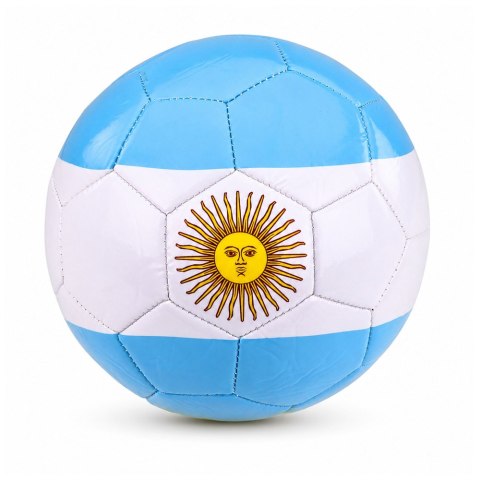 LEAN Toys Piłka Nożna Treningowa Do Nogi Na Trawę Boisko Barwy Argentyny 22cm r.5