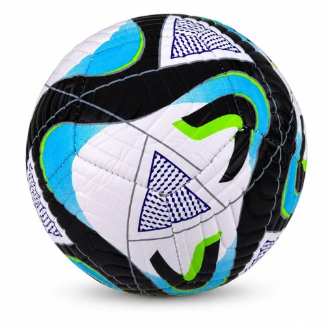LEAN Toys Piłka Nożna Treningowa Do Nogi Na Trawę Boisko Czarno-Niebieska 22cm r.5
