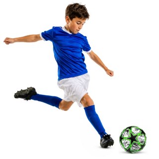 LEAN Toys Piłka Nożna Treningowa Do Nogi Na Trawę Boisko Zielona Gwiazdy 22cm r.5