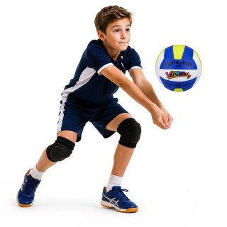 LEAN Toys Piłka Treningowa Do Gry Siatkówki Odbijania Żółto Biało Niebieska 22cm r.5