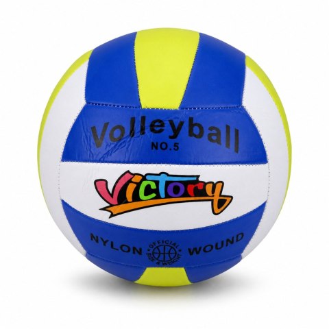 LEAN Toys Piłka Treningowa Do Gry Siatkówki Odbijania Żółto Biało Niebieska 22cm r.5
