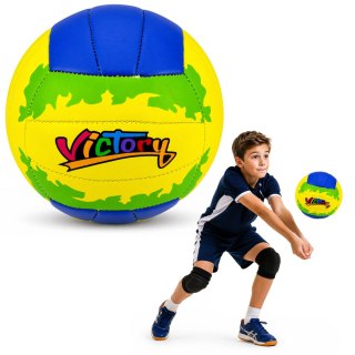 LEAN Toys Piłka Treningowa Do Gry Siatkówki Odbijania Żółto-Niebieska 22cm r.5