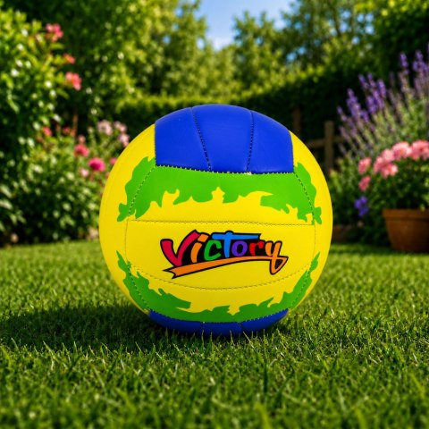 LEAN Toys Piłka Treningowa Do Gry Siatkówki Odbijania Żółto-Niebieska 22cm r.5