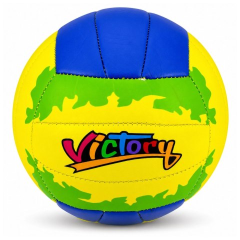 LEAN Toys Piłka Treningowa Do Gry Siatkówki Odbijania Żółto-Niebieska 22cm r.5