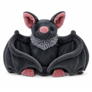 LEAN Toys Pluszowa Maskotka Przytulanka Nietoperz Rozkładane Skrzydła Szary 57 cm