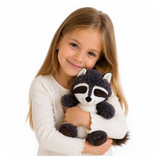 LEAN Toys Pluszowa Maskotka Przytulanka Zwierzątko Szop Biało Szary 25 cm