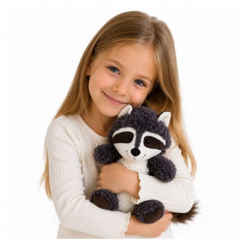 LEAN Toys Pluszowa Maskotka Przytulanka Zwierzątko Szop Biało Szary 25 cm