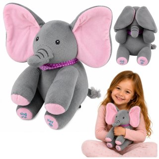 LEAN Toys Pluszowy Słonik Interaktywny Rusza Uszami Gra Melodie Zabawa W A Ku Ku