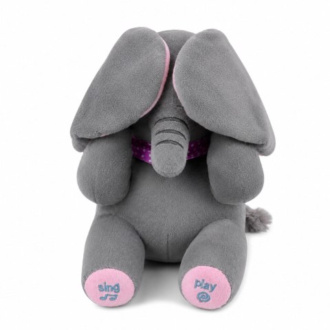 LEAN Toys Pluszowy Słonik Interaktywny Rusza Uszami Gra Melodie Zabawa W A Ku Ku