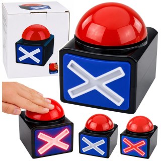 LEAN Toys Przycisk Dźwiękowy Do Gry Zabawy Teleturniej Podświetlenie LED Gadżet