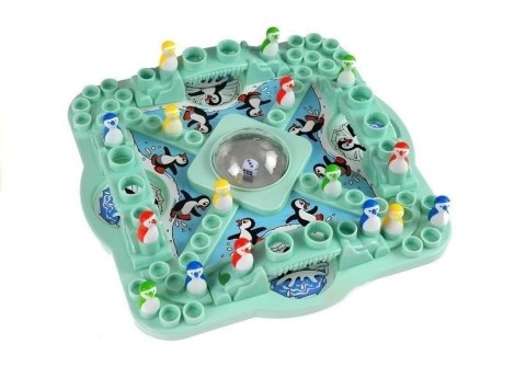 LEAN Toys Rodzinna Gra Chińczyk Pingwiny - Wyścig Pingwinów