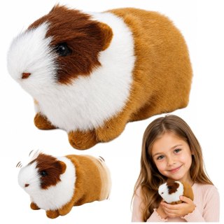 LEAN Toys Świnka Morska Realistyczna Miękkie Futerko Zwierzątko Brązowa 12 cm