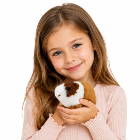 LEAN Toys Świnka Morska Realistyczna Miękkie Futerko Zwierzątko Brązowa 12 cm