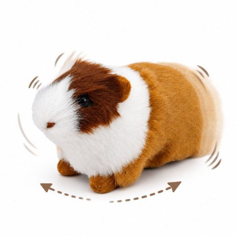 LEAN Toys Świnka Morska Realistyczna Miękkie Futerko Zwierzątko Brązowa 12 cm