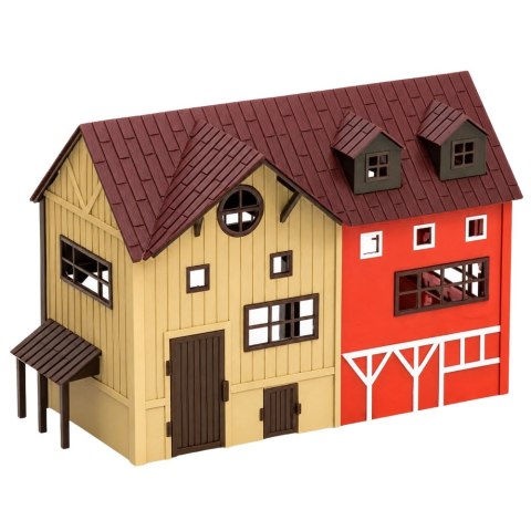 LEAN Toys Zestaw Farma Z Traktorem i Stodołą Zwierzęta Figurki Akcesoria 44 el.