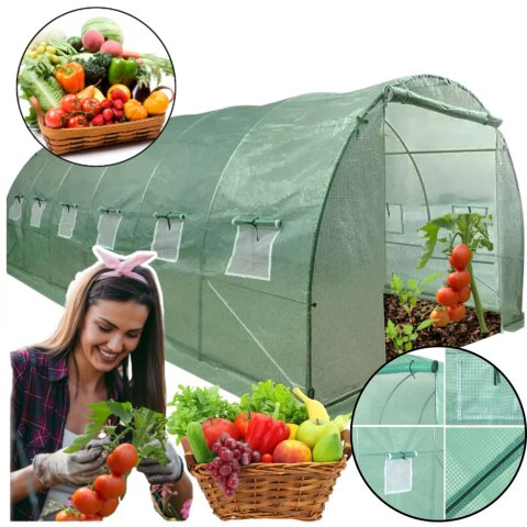 LEAN Tunel Foliowy Ogrodowy Szklarnia 6x3x2m Folia 18m² UV-4 Premium