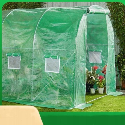 LEAN Tunel Foliowy Ogrodowy Szklarnia 6x3x2m Folia 18m² UV-4 Premium