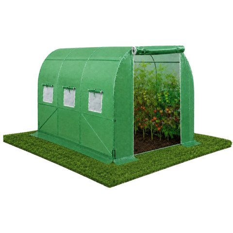 LEAN Tunel Ogrodowy Foliowy Szklarnia Na Warzywa Okna Zielony UV 3,5x2x2M 7M²