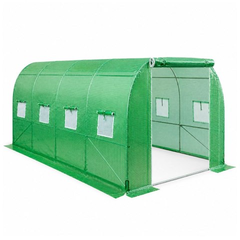 LEAN Tunel Ogrodowy Foliowy Szklarnia Na Warzywa Okna Zielony UV 4,5x2x2 M 9M²