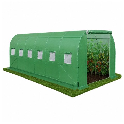 LEAN Tunel Ogrodowy Foliowy Szklarnia Na Warzywa PRO Stelaż 25MM 6x3x2M 18M²