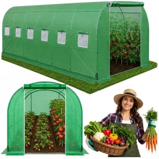 LEAN Tunel Ogrodowy Foliowy Szklarnia Na Warzywa PRO Stelaż 25MM 8x3x2M 24M²