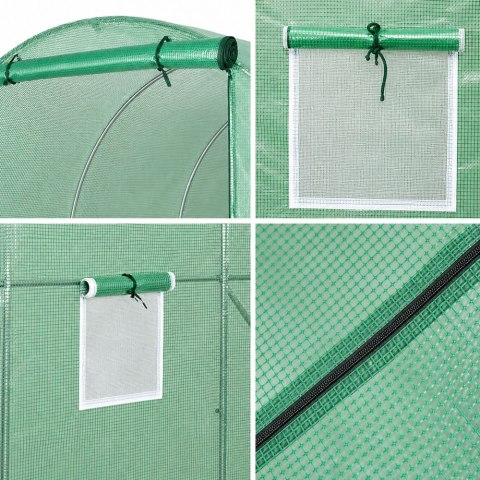 LEAN Tunel Ogrodowy Foliowy Szklarnia Na Warzywa PRO Stelaż 25MM 8x3x2M 24M²