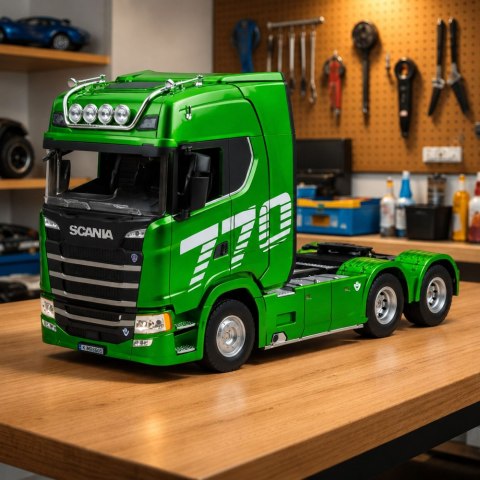 HUINA Ciągnik Siodłowy Ciężarówka Scania Zdalnie Sterowana RC Huina Zielony 1:18
